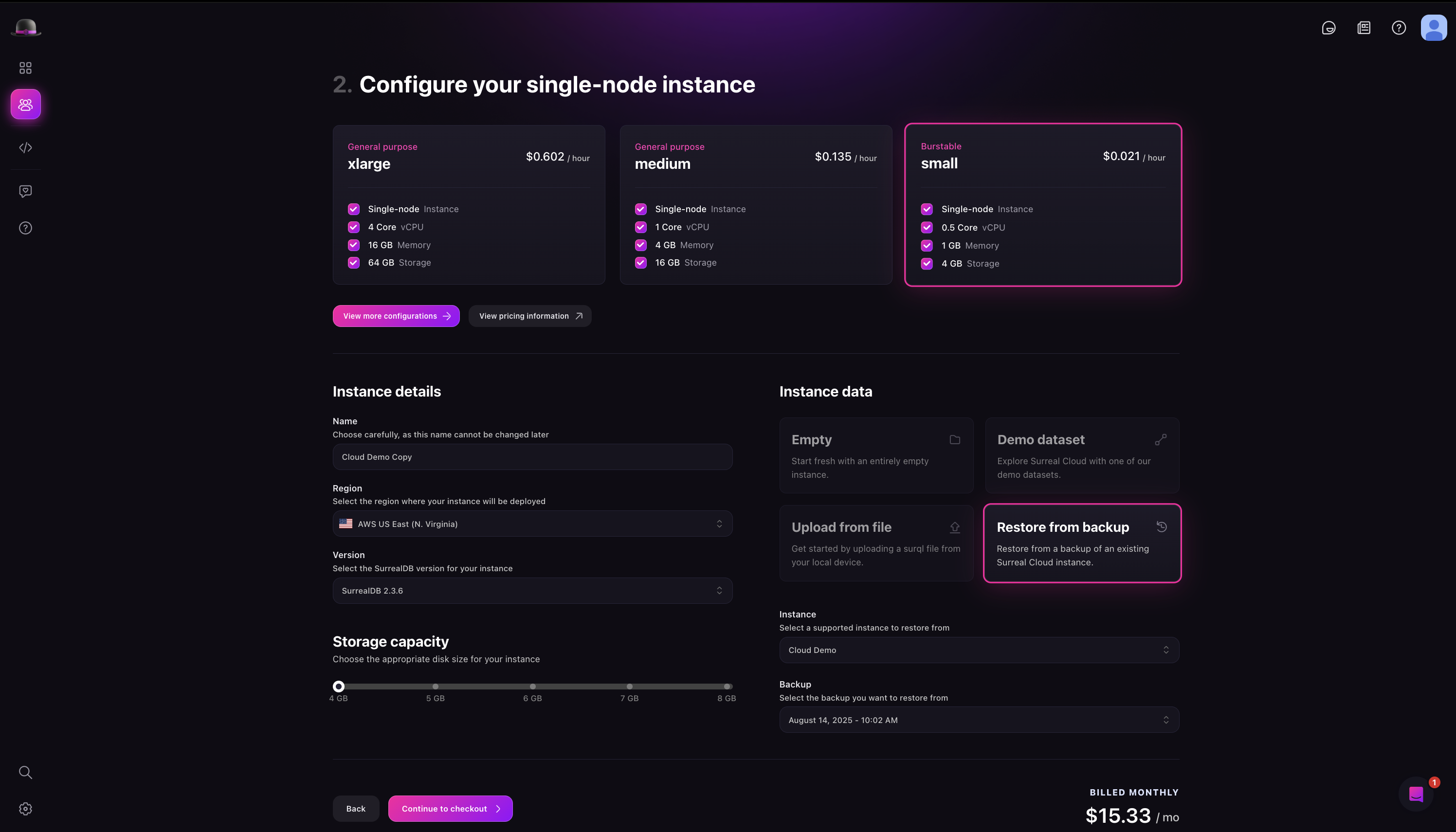 Restoring from a backup